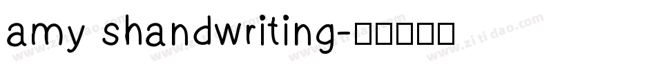 amy shandwriting字体转换